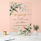 PixDezines Verdure rustique Gum Eucalyptus Bienven (Mariage)