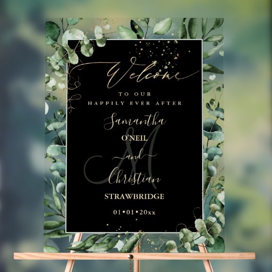 PixDezines Verdure rustique Gum Eucalyptus Bienven (Neutre)