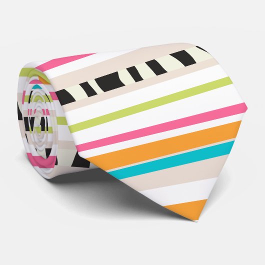 PixDezines verstelbare strepen Stropdas (Opgerold)