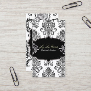 PixDezines Victoriaans Damask/DIY kleur Visitekaartje