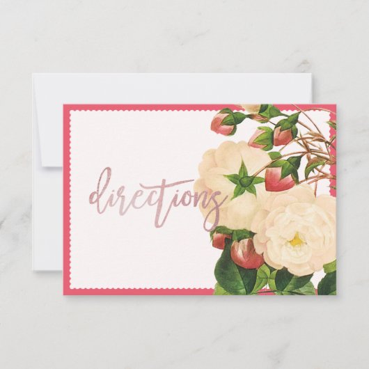 PixDezines Victoriaanse Nivea Rozen/Redoute Kaart (Voorkant)