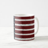PixDezines Vintage Amerikaanse Vlag Koffiemok (Voorkant rechts)
