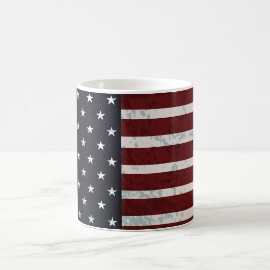 PixDezines Vintage Amerikaanse Vlag Koffiemok (Center)