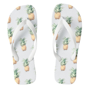 PixDezines Vintage Botanische/ananische/anananas/R Teenslippers