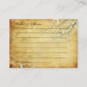 PixDezines vintage crèmespiralen wensput Advieskaart (Achterkant)