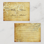 PixDezines vintage crèmespiralen wensput Advieskaart (Voorkant / Achterkant)