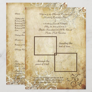 PixDezines vintage crèmeswervelingen Kaart