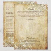 PixDezines vintage crèmeswervelingen Programma (Voorkant / Achterkant)