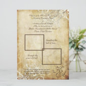 PixDezines vintage crèmeswervels Kaart (Staand voorkant)