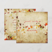 PixDezines Vintage Esdoorngewas/herfst bruiloft Kaart (Voorkant / Achterkant)