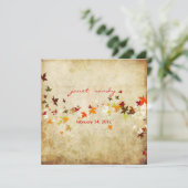 PixDezines Vintage Esdoorngewas/herfst bruiloft Kaart (Staand voorkant)