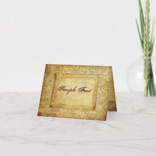 PixDezines vintage fidora damast/DIY lettertypen+k Bedankkaart