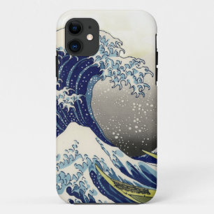 PixDezines Vintage, Grote Golf, Hokusai 葛飾北斎の神奈川沖浪 iPhone 11 Hoesje