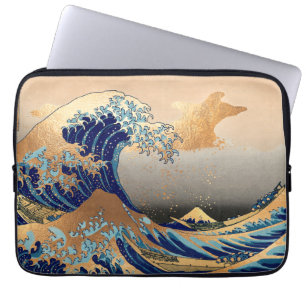 PixDezines Vintage Grote Golf Hokusai 葛飾北斎の神奈川沖浪 Laptop Sleeve