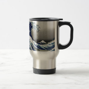PixDezines Vintage, Grote Golf, Hokusai 葛飾北斎の神奈川沖浪 Reisbeker