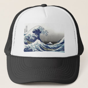 PixDezines Vintage, Grote Golf, Hokusai 葛飾北斎の神奈川沖浪 Trucker Pet