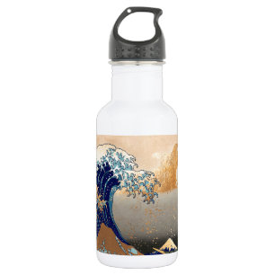 PixDezines Vintage Grote Golf Hokusai 葛飾北斎の神奈川沖浪 Waterfles