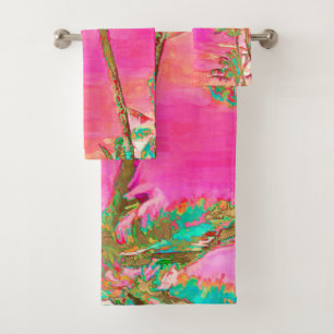 PixDezines Vintage Hawaiian Beach/Rose/Teal