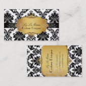 PixDezines vintage la paloma damask Visitekaartje (Voorkant / Achterkant)