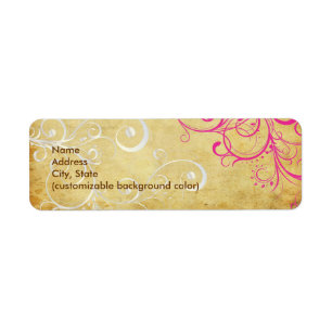 PixDezines Vintage Parelmoer Swirls Etiket