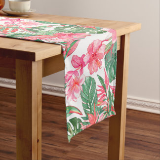 PixDezines Vintage Pastel H2 Hawaï Bloemenblad Medium Tafelloper