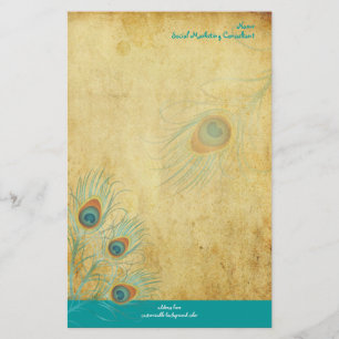 PixDezines vintage pauw, SEO/DIY kleur Briefpapier