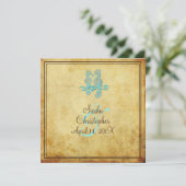 PixDezines Vintage Seahorse / Invitations (Debout devant)