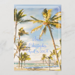 PixDezines vintage strand, tropisch paradijs Kaart