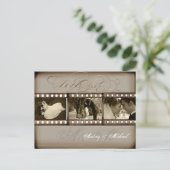 PixDezines Vintage Trouwfoto's Dank u Briefkaart (Staand voorkant)