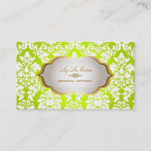 PixDezines vintage versailles damask Visitekaartje