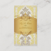 PixDezines vintage versailles damask Visitekaartje (Achterkant)