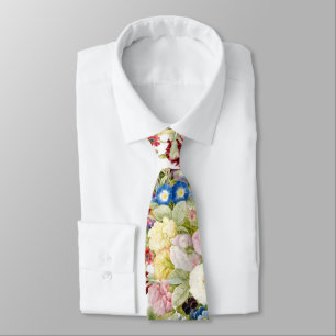 PixDezines Vintage Waterverf Stilleven Redoute Stropdas