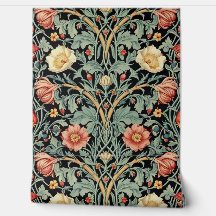PixDezines Vintage William Morris Bloem Oranje