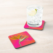 PixDezines vogel van paradijs/DIY achtergrondkleur Bier Onderzetter (Rechterzijde)