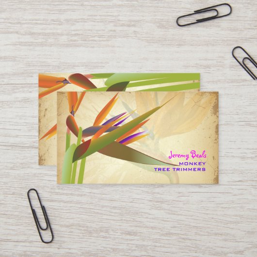 PixDezines vogel van paradise ♥ ♥ Visitekaartje (Voorkant / Achterkant in situ)