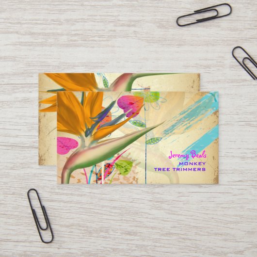 PixDezines vogel van paradise ♥ ♥ Visitekaartje (Voorkant / Achterkant in situ)