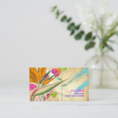 PixDezines vogel van paradise ♥ ♥ Visitekaartje (Staand voorkant)