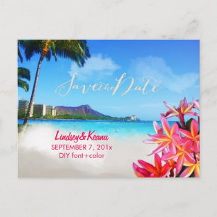 PixDezines waikiki/diamantkop/plumeria Briefkaart