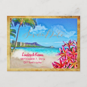 PixDezines waikiki/diamantkop/plumeria Briefkaart