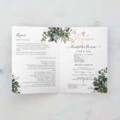 PixDezines Watercolor Green LDS Baptism Programme (Intérieur)