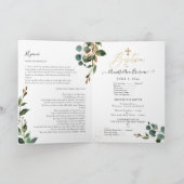 PixDezines Watercolor Green LDS Baptism Programme (Intérieur)