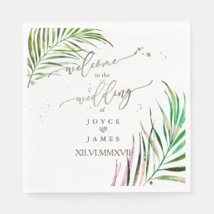 PIXDEZINES WATERCOLOR PALMBLADEREN SERVET