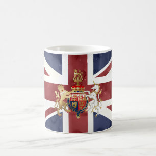 PIXDEZINES WATERCOLOR UNION JACK en INSIGNIA Koffiemok