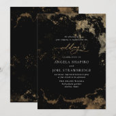 PixDezines Waterverf Abstract Faux Gold Kaart (Voorkant / Achterkant)