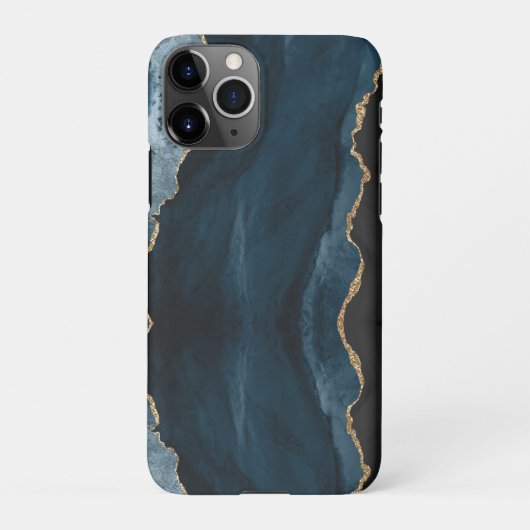 PixDezines WATERVERF AGATE SLATE BLUE iPhone Hoesje (Achterkant)