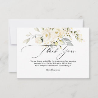 PixDezines Waterverf Alabaster Rozen Bereavement Kaart