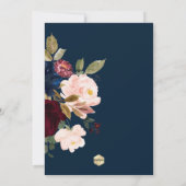 PixDezines Waterverf Blush+Bourgogne Wreath Kaart (Achterkant)