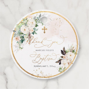 PixDezines waterverf blush roze rozen Baptism Fav Bedankjes Labels