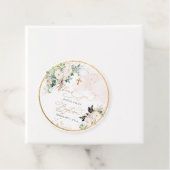 PixDezines waterverf blush roze rozen Baptism Fav Bedankjes Labels (In situ)