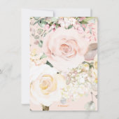 PixDezines Waterverf Blush Rozen Weddenschap Kaart (Achterkant)